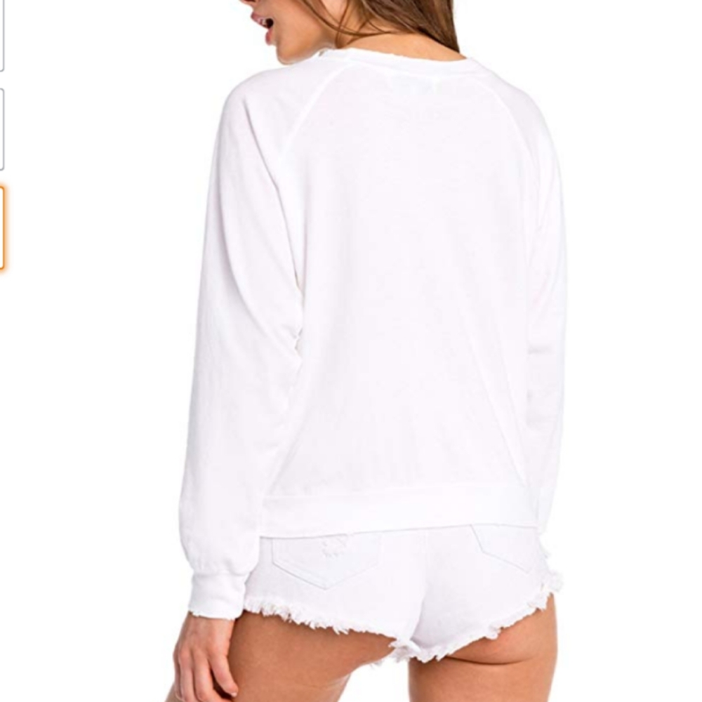 Wildfox NWT Broad City Distressed Sweatshirt Sz M - Picture 4 of 4